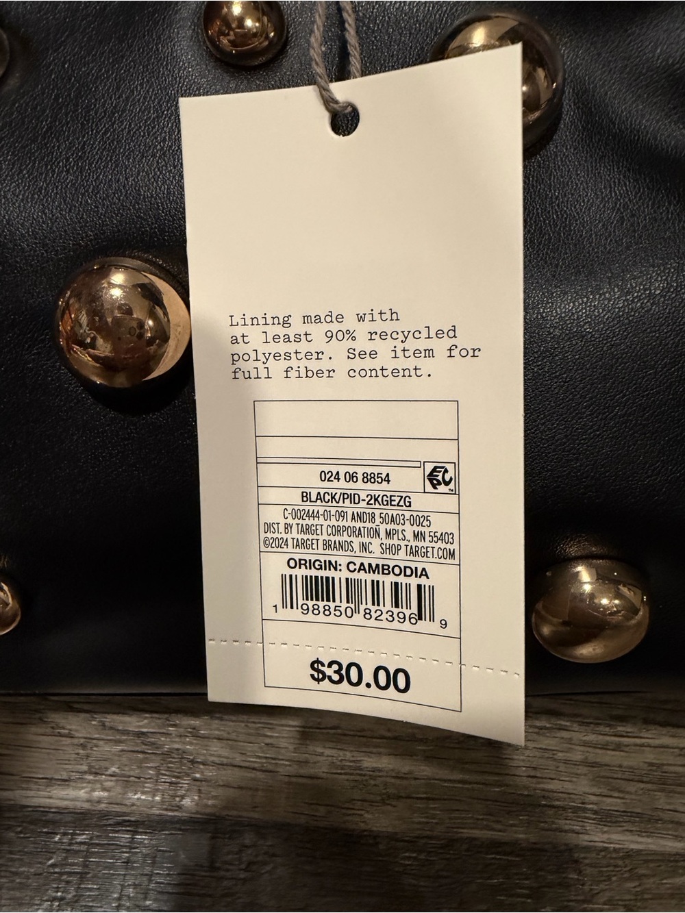 a new day Black Clutch with Gold Stud Accents and Chain Strap - Picture 4 of 4